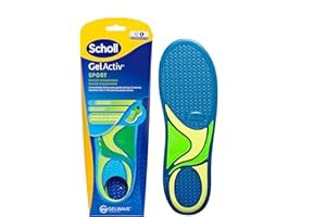 Scholl Plantillas GelActiv Sport para Hombre - Para calzado deportivo, comodidad todo el día, absorción de impactos y elastic