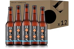 HOLOS Premium Kombucha Sunset Hops 12 x 330ml Crown Cap bottles | Non-Alcoholic | Authentic Small-Batch Kombucha, Low-Sugar, Hand-Crafted, All-Natural Ingredients