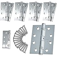 White Fire Door Hinges – 4 Inch/102mm – Grade 11 Steel Ball Bearing Pack Of 40 Pairs