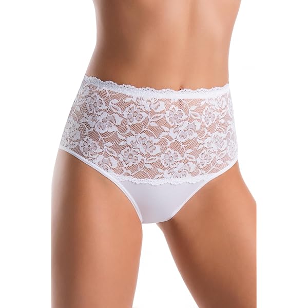 Culotte Slip Femme Dentelle Taille Haute 36-52 - Shorty Boxer Broderie Florale Confortable Et Élégant