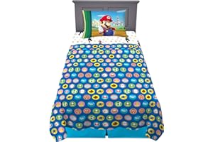Franco Kids Bedding Super Soft Microfiber Sheet Set, 3 Piece Twin Size, Nintendo Mario World