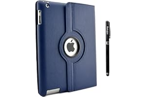 inShang Housse Compatible avec iPad 2 iPad 3 iPad 4 Étui Case Cover iPad Coques avec Veille/Réveil, Rotatif 360, Support, Con Stylet