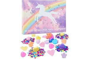 KreativeKraft Bath Bombs Advent Calendar 2023, Christmas Advent Calendars For Kids, 24 Unicorn Gifts For Girls, Xmas Gifts Ideas For Childrens