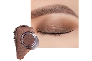 OULAC Fard a Paupiere Paillette Bronze | Fard a Paupiere Creme Très Pigmentée | Imperméable & Durable | Finition Perle Maquillage Pour les Yeux | Vegan | 06g (P01) Bronze