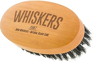 ‎JOHN WHISKERS John Whiskers Bartbürste - Made in Germany - reine Wildschweinborsten – Härtegrad Medium - 90x50mm - Perfekte Bart - und Vollbart-Pflege