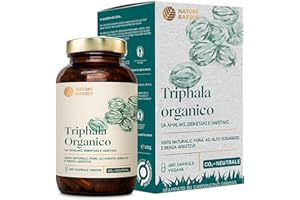 Nature Basics® BIO Triphala capsule certificate e in barattolo | Triphala ayurvedica altamente dosata con 1.500 mg per dose giornaliera | 180 capsule testate in laboratorio e provenienti da DE