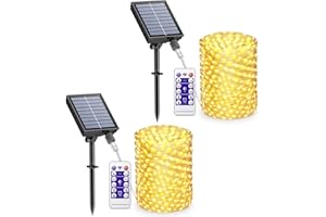 BESCOST Catena Luminosa Esterno Solare 15m150led*2-Luci Solari Esterno Impermeabile IP65 Luci Natale da Esterno Interno Decorative per Giardino Terrazzo Balcone Gazebo Partito Festa Natale