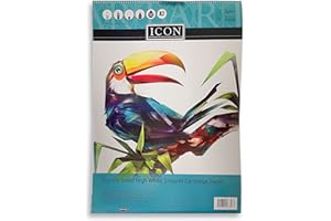 Premier Stationery Icon Spiral Bound Sketch Book, 110gsm A2 Sketchbook, Double Sided White Paper, Sketch Pad, Ideal for Sketch Pencils, Graphite & Charcoals (676g, 30 Sheets)