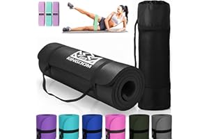 KINGDOM GB Kingdom Fitness 15mm 20mm Extra Thick Yoga Mat Set | NBR Non-Slip Exercise Mat, Carry Bag, Strap & Resistance Band