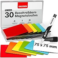 12 Stück Whiteboard Magnete - Beschreibbare Kühlschrank Magnete 15x10cm