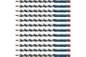 STABILO Lápiz ergonómico triangular EASYgraph - Caja con 12 unidades - Color petróleo para diestros