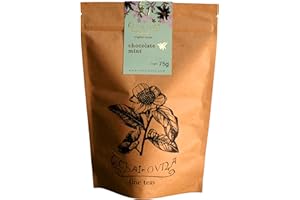 Tchai-Ovna - Chocolate Mint Tea | Creamy Chocolate Bliss | Peppermint Tea | Expertly Crafted by Geoff Widdowson | Comfort and Refreshment | Sweet Indulgence | 3g Serves 1 Teapot | 75g