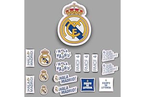 Licensed Decor Autocollant mural en vinyle Real Madrid - Petit (50 x 30 cm) - Avec blason du club