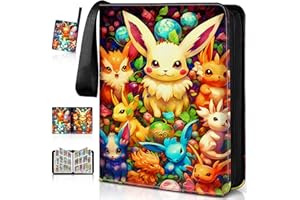 ZLPBAO 1080 Pokemon album kolekcjonerski, 50 stron, 400 kart, album kolekcjonerski na karty Pokemon, karty kolekcjonerskie, album kolekcjonerski, album kolekcjonerski, album ochronny