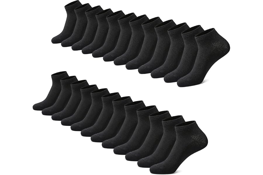 FALARY Sneaker Socken Herren & Damen bio Baumwolle 12 Paar Sneakersocken Kurze Socken Sportsocken Halbsocken Socks Unisex Sch
