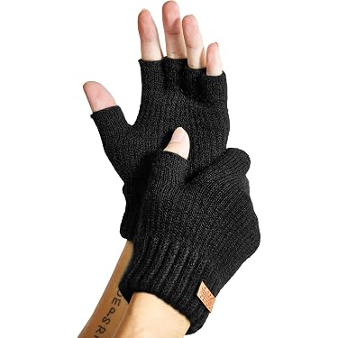 alpaka handschuhe Warme Wende-Finger-Handschuhe aus 100 % Baby-Alpaka-Wolle