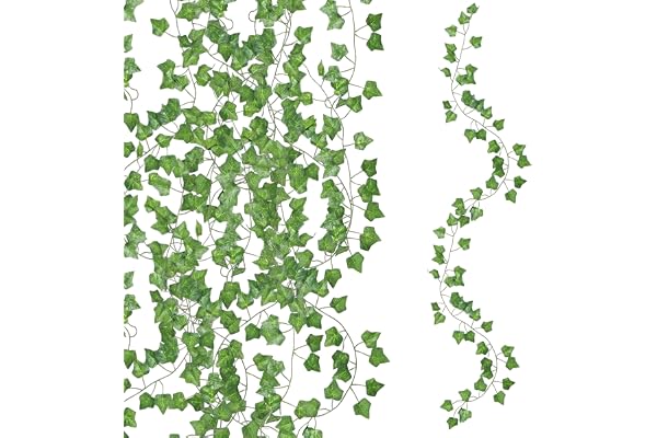 12 stycken konstgjord murgröna, 210 cm konstgjord murgröna | konst murgröna, murgröna, konstgjord växtgirlang, konstgjorda rankor växter, konsteld för räcken, balkong, trädgård, gunga
