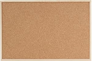 ‎DAHLE Dahle Pinnwand aus Kork (Holzrahmen, Korkplatte 7 mm stark, inkl. 6 Pinnadeln) 40 x 60 cm