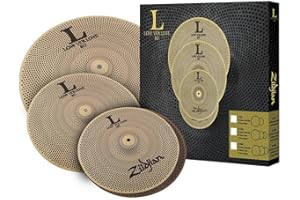 Zildjian L80 Series Low Volume 3 Cymbal Box Set - 13" Hi-Hats, 14" Crash, 18" Crash/Ride, Mehrfarbig