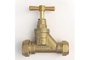 FISHING TACKLE DIRECT FtD BRASS Compression STOPCOCK DZR 22mm Copper x 25mm MDPE BS1010 POLY