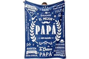 Niyewsor Regalo Padre, Dia del Padre Regalos para Manta, Regalos Papá Cumpleaños, Regalo Dia del Padre para Papá de la Hija Hijo, Manta para Papá 130 x 150cm