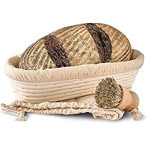 Cestino Per Lievitazione Pane In Rattan - Ovale, 28cm, Con Accessori, Per Pane Casereccio - Foto 4
