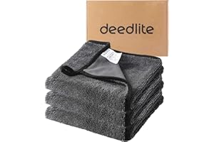 ‎DEEDLITE Deedlite Auto Trockentuch, Fast Dry Trockentuch 40x40cm, Premium Mikrofasertuch Auto, Keine Kratzer, extra große Größe (3 Stück)