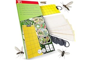 SWISSINNO Panneau Jaune Collant Anti-Insectes – Lot de 5 pièges à glu Jaunes en résine et Cire – Efficace Contre Les Mouches, moustiques, pucerons et Insectes Volants