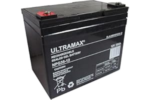 ULTRAMAX BATTERIES Ultramax NPG35-12, 12V 35Ah 20HR 36 Hole Golf Trolley Battery(as 30Ah, 31Ah, 32Ah, 33Ah, & 36Ah)