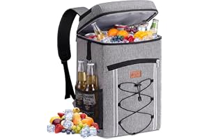 Lifewit Kylryggsäck, Bärbar Kylryggsäck med Vattentätt Foder, Mjuk Isolerad Kylväska för Resor, Camping, Vandring, Picknick, Strand, 28L