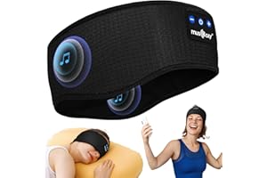MUSICOZY Bluetooth Sleep Headphones, Wireless Headband Headphones for Sleeping & Side Sleepers, Comfortable Music Headphones with Microphone & 16Hrs Playing, Gifts for Travel,Relaxtion,Nap,Sport
