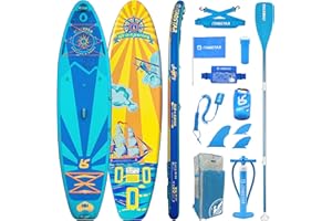 iTAOSTAR Journey Stand Up Paddling Board, 86cm/89cm Extrabreit Aufblasbar Paddle Board für Anfänger, Aufblasbare SUP Board mit Komplettes Zubehör，Allround Surfbrett für Yoga