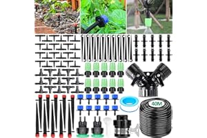 McNory System nawadniania ogrodu, 126 szt., mikro nawadnianie kropelkowe, zestaw do automatycznego nawadniania, system nawadniania kroplowego do ogrodu, z wężem kroplowym 30 m