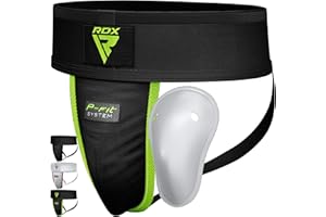 RDX Coquille Boxe pour Hommes, Ajustable Coquille de Protection avec Poche de Tasse, Groin Guard Suspensoir pour Contact Sports MMA Arts Martiaux Muay Thai Combat Kickboxing BJJ Karate Taekwondo