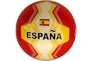 CUCUBA Balón de Fútbol España con Bandera Española Talla 5 Color Amarillo/Rojo