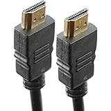 rhinocables® HDMI cable with Ethernet FULL HD High Speed Arc Gold 1080p Audio Return 4K 3D HDTV (0.5m (50cm))