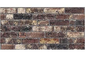 IZODEKOR 3D Wall Panels Brick Effect - Cladding, Stone Look, Styrofoam Facing for Living Room, Kitchen, Bathroom, Balcony, Bedroom, Back of Counter and Teras | Magical Coffee