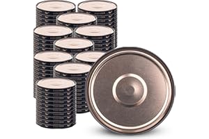 KADAX Couvercle à vis fi82 mm x 100st, Couvercle twist-off Ensemble en métal, Couvercle de rechange pour bocaux, Couvercle avec 6 crans d'encliquetage pour bocaux droits et bocaux de conserve
