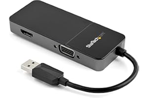 StarTech.com Adaptateur USB 3.0 vers HDMI VGA 1080p - Adaptateur Convertisseur d'Écran Multiport Double Écran/Multi-Écran 4K/1080p 4k USB Type A - Carte Graphique Externe (USB32HDVGA)