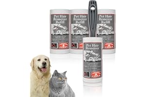 Caraselle Pet Hair Remover – 30m total (≈300 Sheets Equivalent) Extra Sticky Lint Roller for Dog & Cat Hair on Clothes, Sofa & Furniture – Continuous No-Perforation Paper Stays Extra Sticky To The End