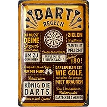 HYBLOM Premium-Metallschild, Dart-Checkout-Tabelle, Lustiges Spielzimmer-Dekor, Blechposter für Clubs, Bars und Enthusiasten, Wandkunst, 20,3 x 30,5