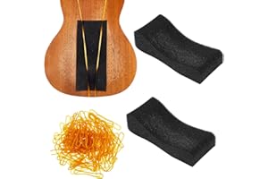 YESHONE 2 Pcs Kids Violin Shoulder Pads Soft Foam Violin Shoulder Rest 5.51 x 1.57 Inch Violin Sponge Violin Shoulder Pillow with Yellow Rubber Bands for Party Wedding Concerts Player Cushion