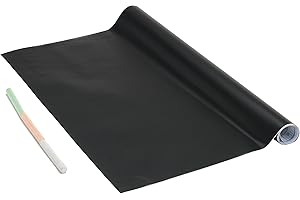 Venilia Lavagna Adesiva con 3 gessetti, Nero, 67,5cm x 1,5m, Spessore 150μ, Foglio di carta autoadesivo, PVC senza ftalati, Prodotto in UE