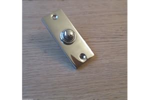 IRONMONGERY WORLD® Victorian Traditional Old Style Bell Push Door Bell Wired (Polished Chrome Plain)