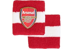 Hy-Pro officiellt licensierad Arsenal F.C. Bomullsarmband | Gunners 2-pack, svettband, barn, vuxna, unisex, fukttransporteran