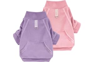 Mosucoirl Dog Hoodie Pet Hoodies Puppy Clothes Doggie Warm Cotton Sweatshirts with Pocket for Small & Medium Dogs & Cats