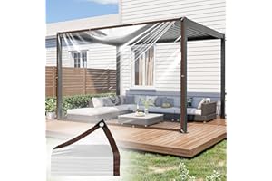 Kuvarix Lonas Impermeables Exterior con Ojales, 2 x 5m Lona Transparente Exterior, Plastico Invernadero Toldo Transparente para Plantas Jardines Camiones Cenadores Leña cenador, Camping