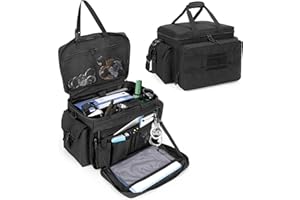 samdew Borsa per Pattuglia, Organizer per Sedile Anteriore Dell'auto, Borsa per Attrezzi Della Polizia e Organizer per Pattuglia con Strato per Laptop Fino a 15,6", Compatibile con MOLLE, Solo Borsa