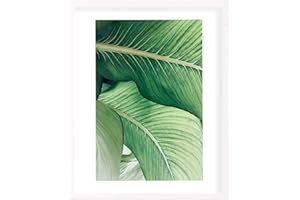 ‎POSTERGALERIA Bilderrahmen 50x70 cm – Farbe Weiß, aus Holz, mit Acrylglas – zum vertikalen oder horizontalen Aufhängen/Aufstellen, für Fotos, Poster, Puzzles