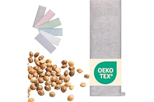 ‎FLORA FURORA Kirschkernkissen Mikrowelle GROß XXL 60x20 cm lang - OEKO TEX Körnerkissen für Nacken, Schulter, Rücken, Bauch | schadstofffreies Bio Traubenkernkissen Wärmekissen für Erwachsene (Grau)